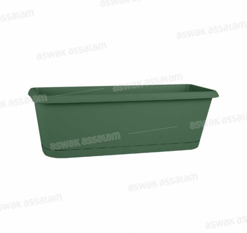 JARDINIERE 30CM AVEC PLATEAU CLIPSE 30*12*11.4CM VERT GAMME CHORUS 