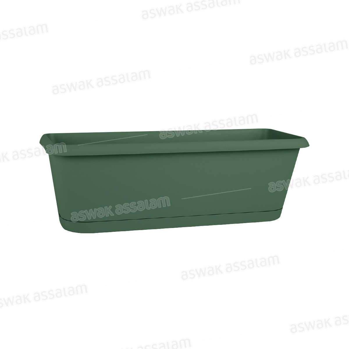 JARDINIERE 30CM AVEC PLATEAU CLIPSE 30*12*11.4CM VERT GAMME CHORUS 