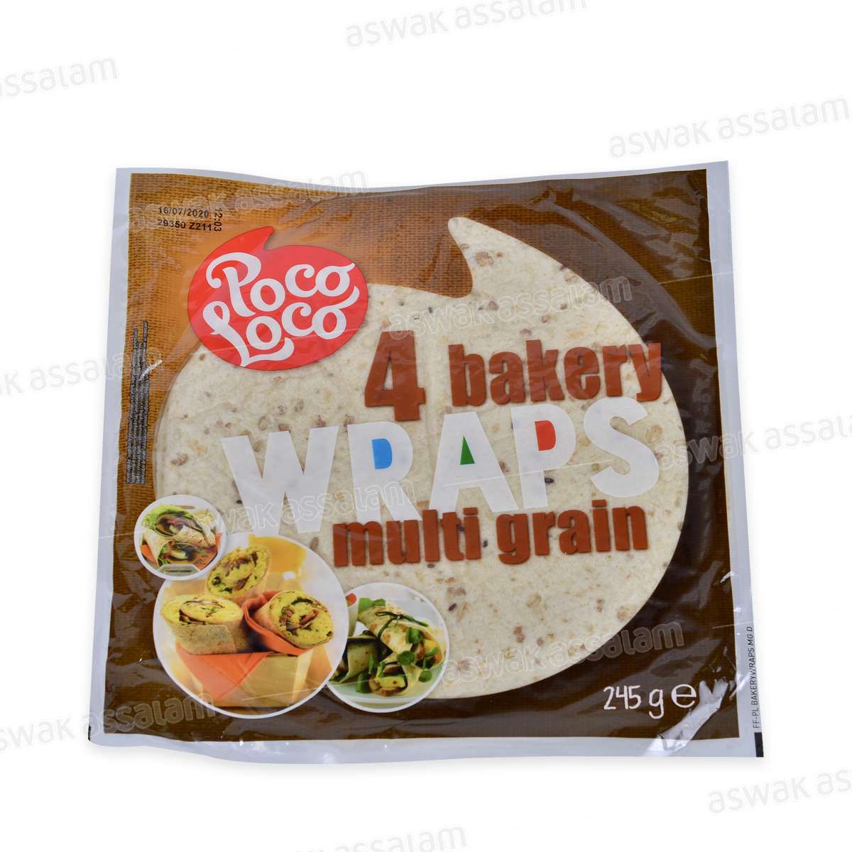 WRAPS MULTIGRAIN 4 UNITES 25CM 245G POCO LOCO