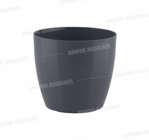 POT DE FLEURS 16CM ANTHRACITE SAN REMO