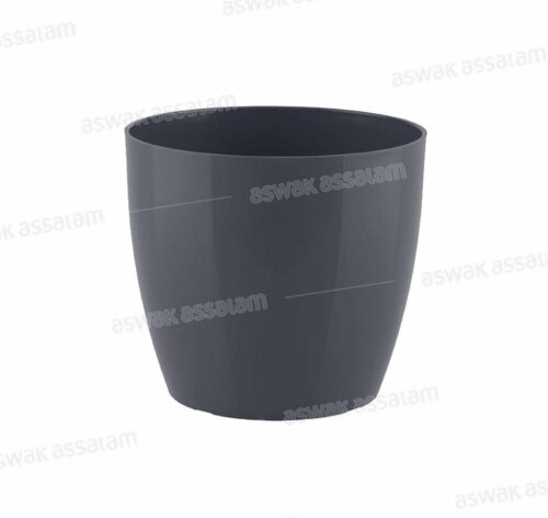 POT DE FLEURS 20CM ANTHRACITE SAN REMO