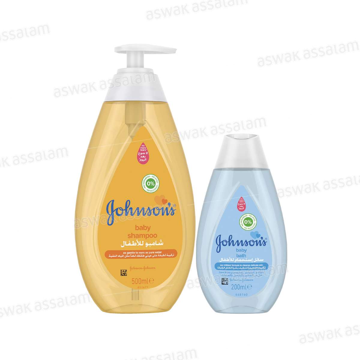 SHAMPOOING POUR BEBE 500ML JOHNSON'S BABY (+ BAIN MOUSSANT 200ML GRATUIT)