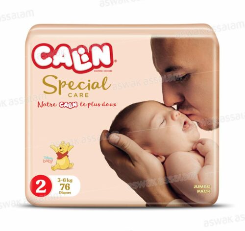 COUCHES BEBE MINI 3-6 KG 76 UNITES JUMBO PACK CALIN SPECIAL CARE
