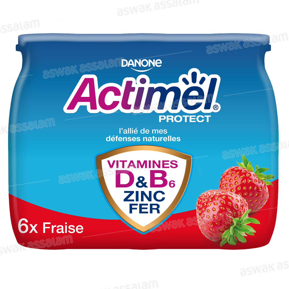 YAOURT A BOIRE ACTIMEL PROTECT FRAISE 6*100G PACK DANONE