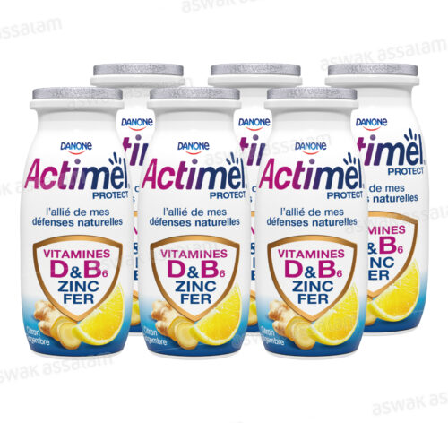 YAOURT A BOIRE ACTIMEL PROTECT GINGEMBRE-CITRON 6*100G PACK DANONE