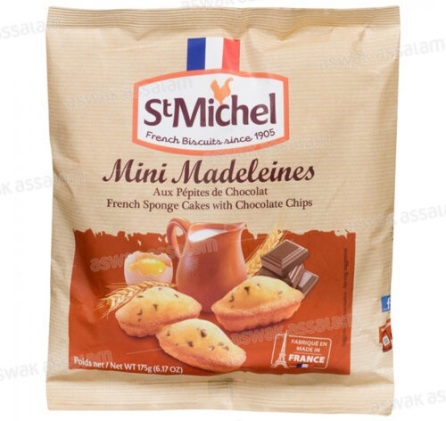 MINI MADELEINES AUX PEPITES DE CHOCOLAT 175G ST MICHEL