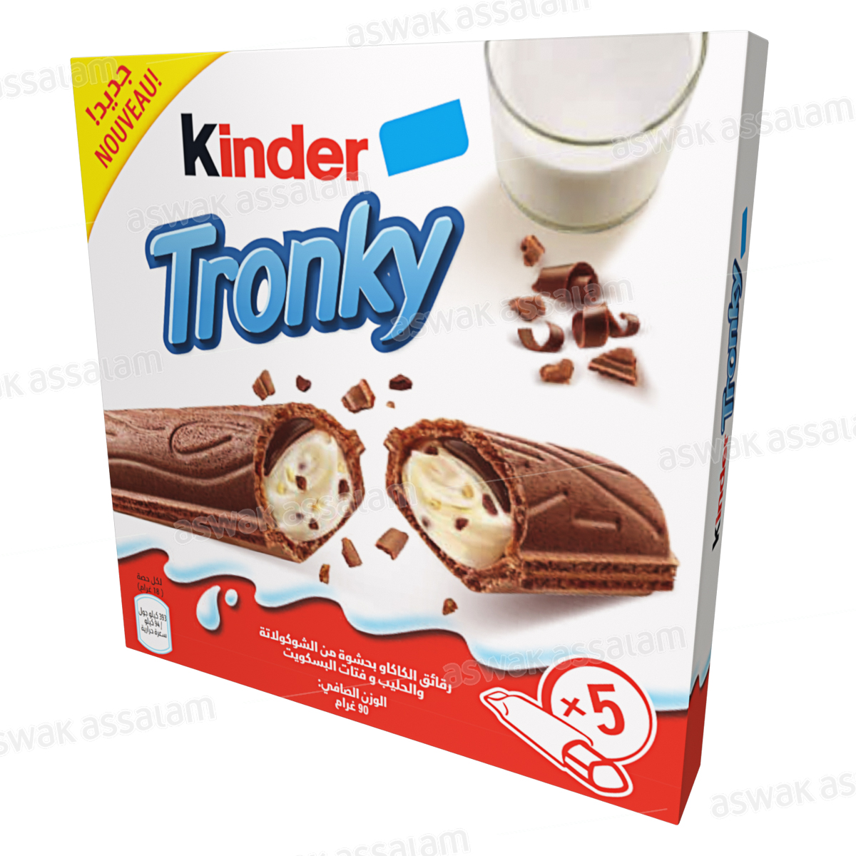 BISCUIT FOURRE CHOCOLAT & CREME 5*18G TRONKY KINDER