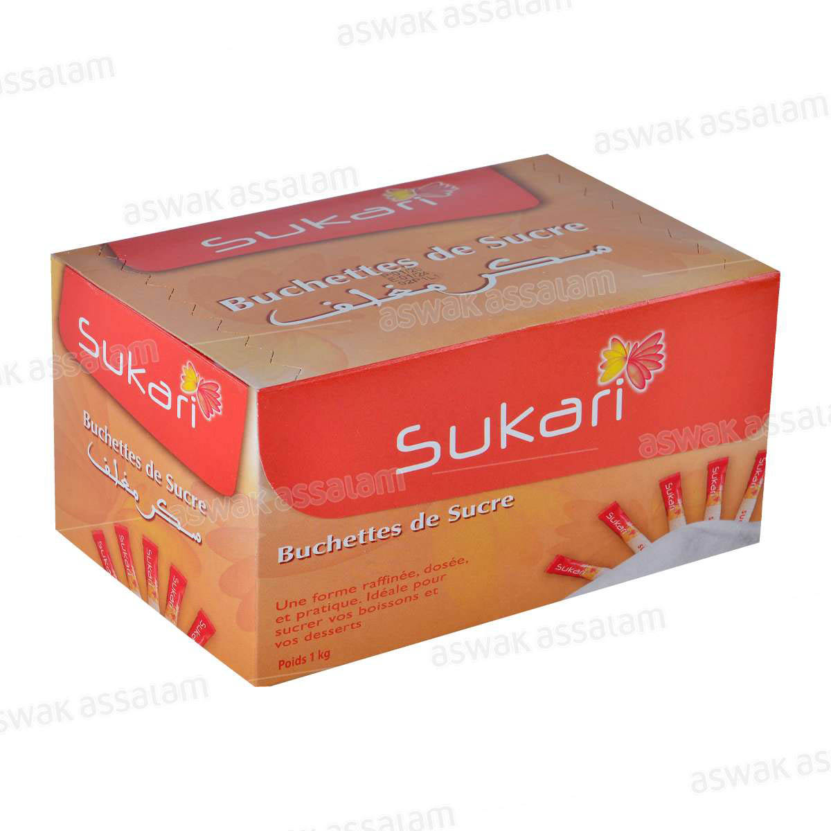 SUCRE EN BUCHETTES 1KG SUKARI