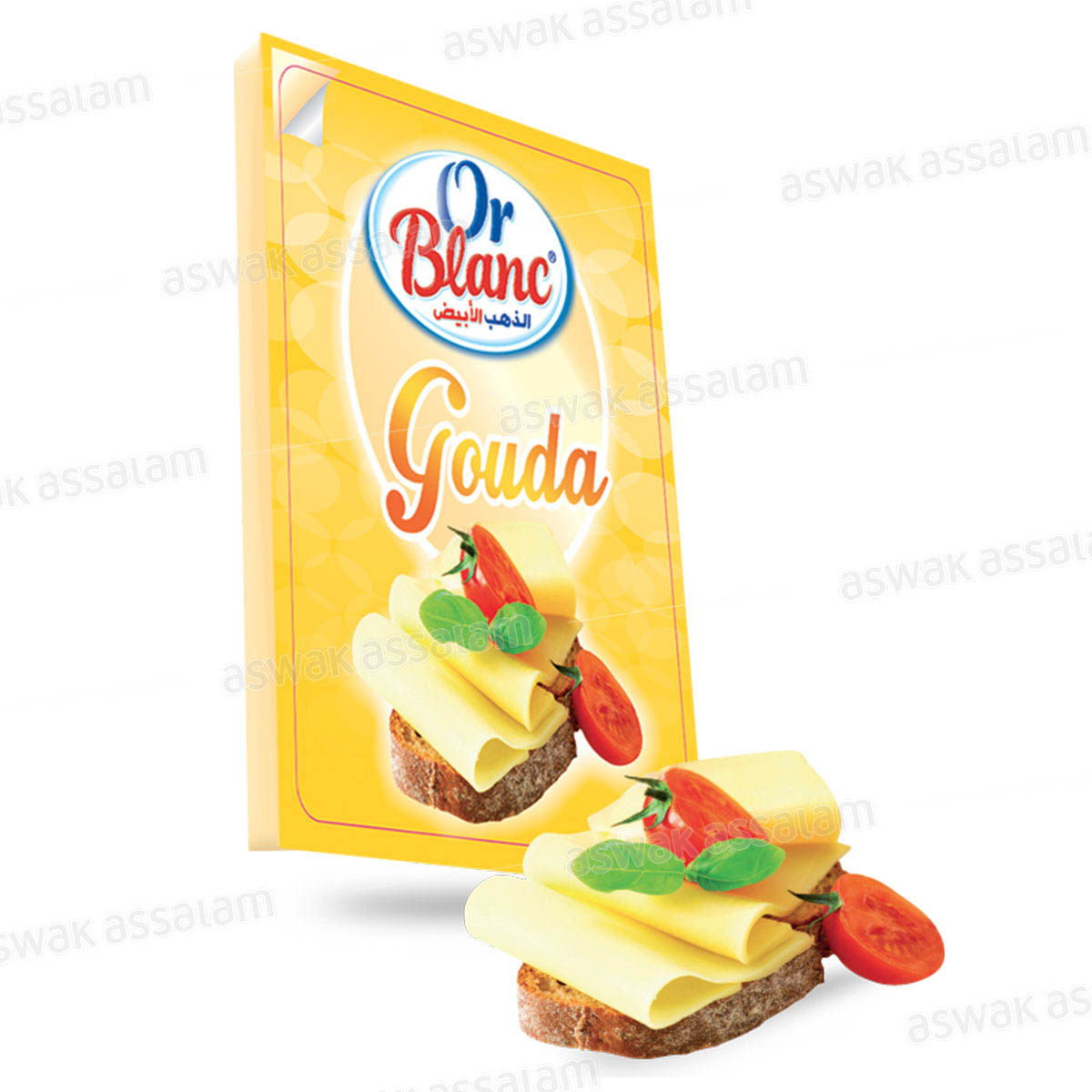 FROMAGE GOUDA EN TRANCHES 100G OR BLANC