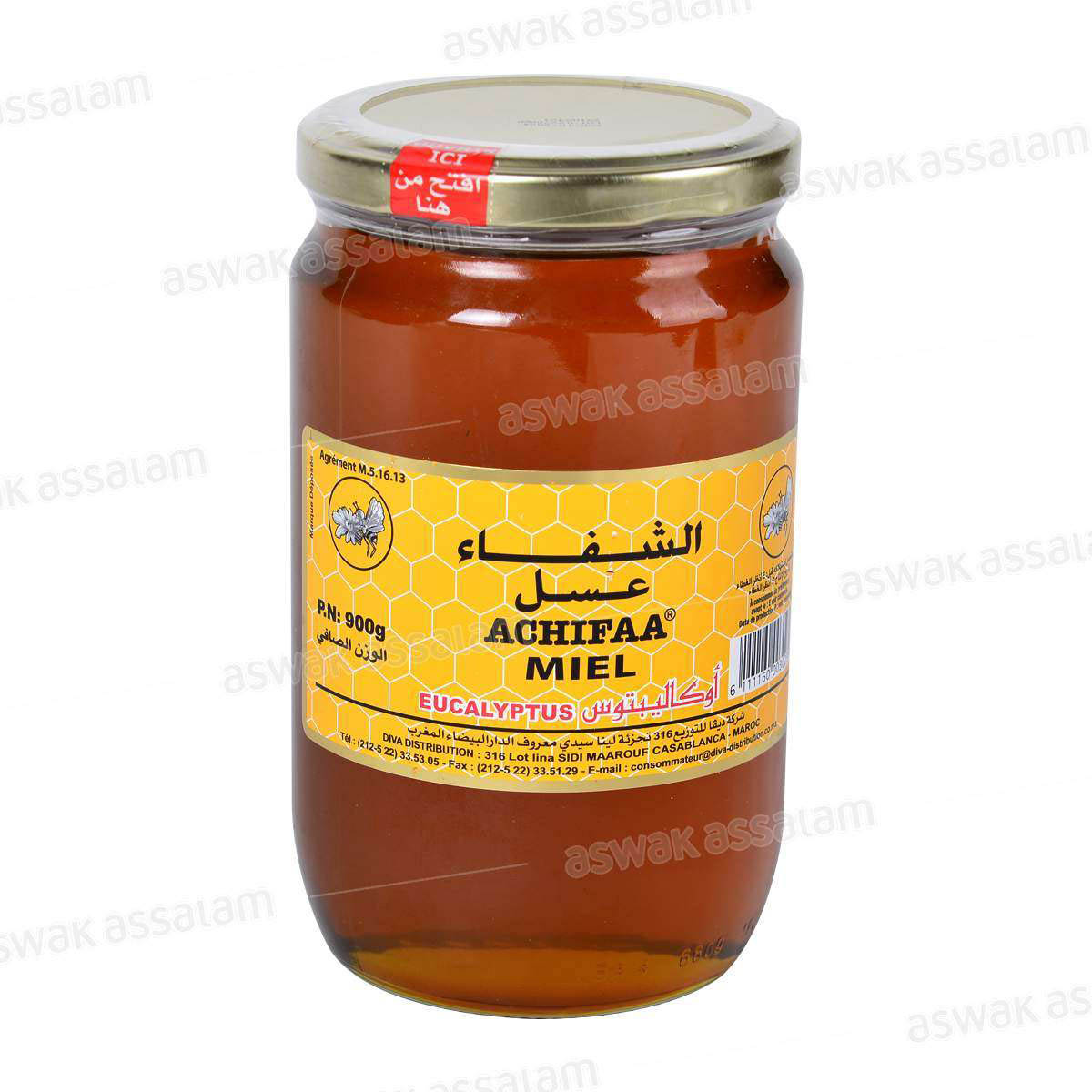 MIEL PUR EUCALYPTUS VERRE 900GR ACHIFAA