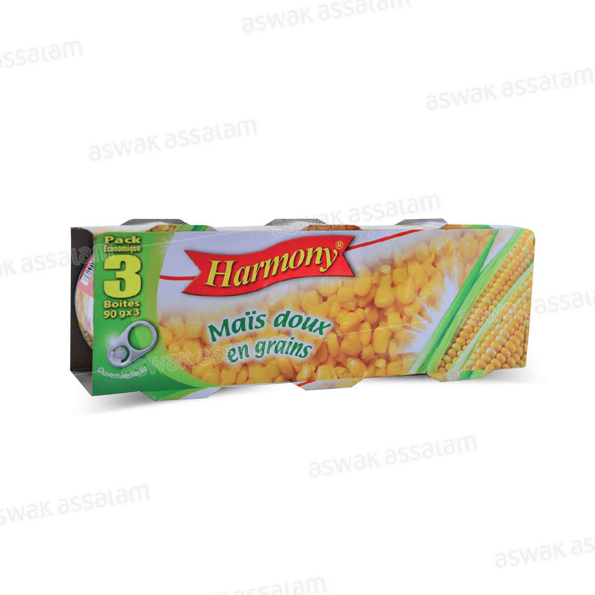 LOT DE 3 BOITES DE MAIS 250G HARMONY (2 ACHETES = 1 GRATUIT)