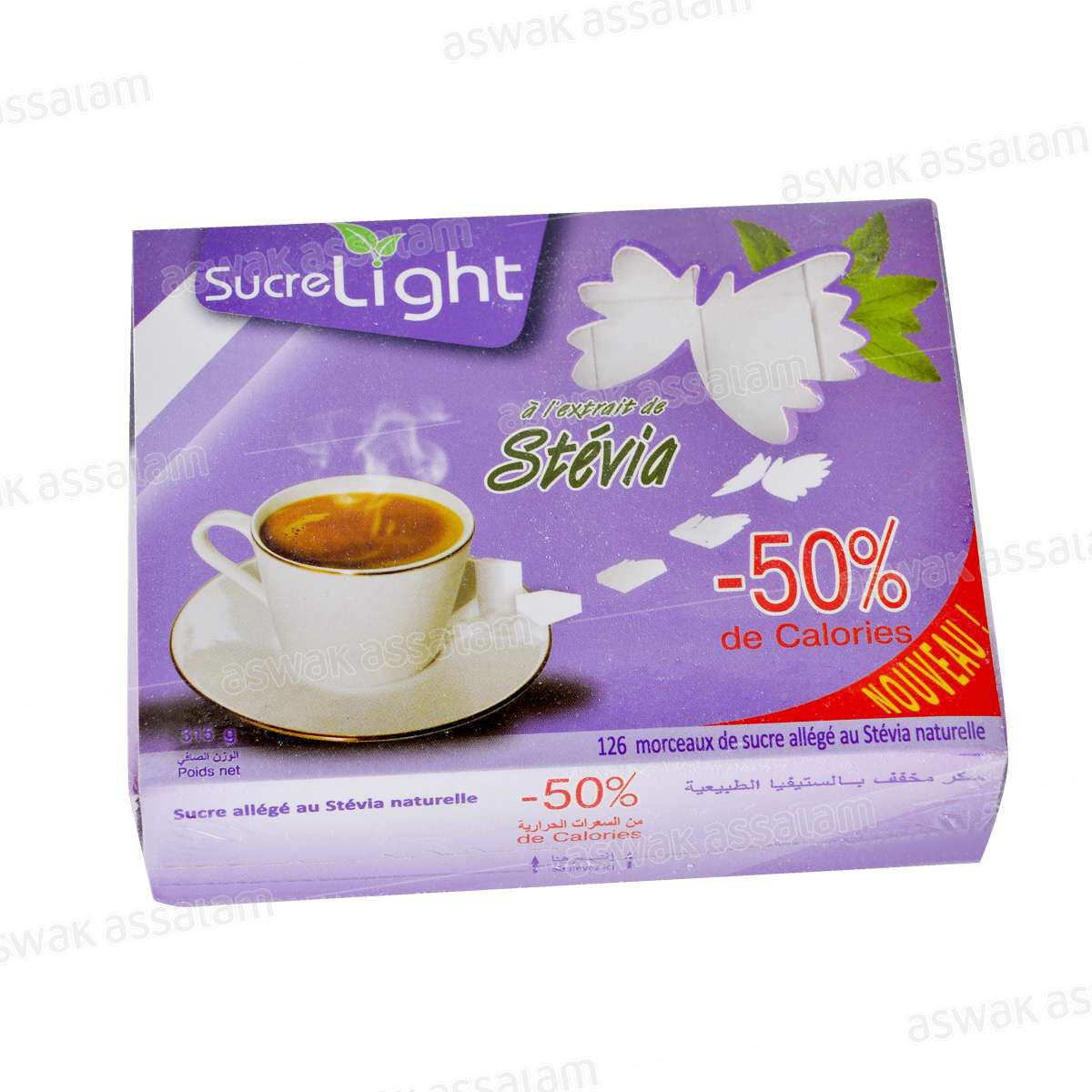 SUCRE EN MORCEAUX A L'EXTRAIT DE STEVIA 315G SUCRE LIGHT