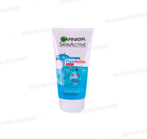NETTOYANT VISAGE PURE ACTIVE 3EN1 150ML GARNIER