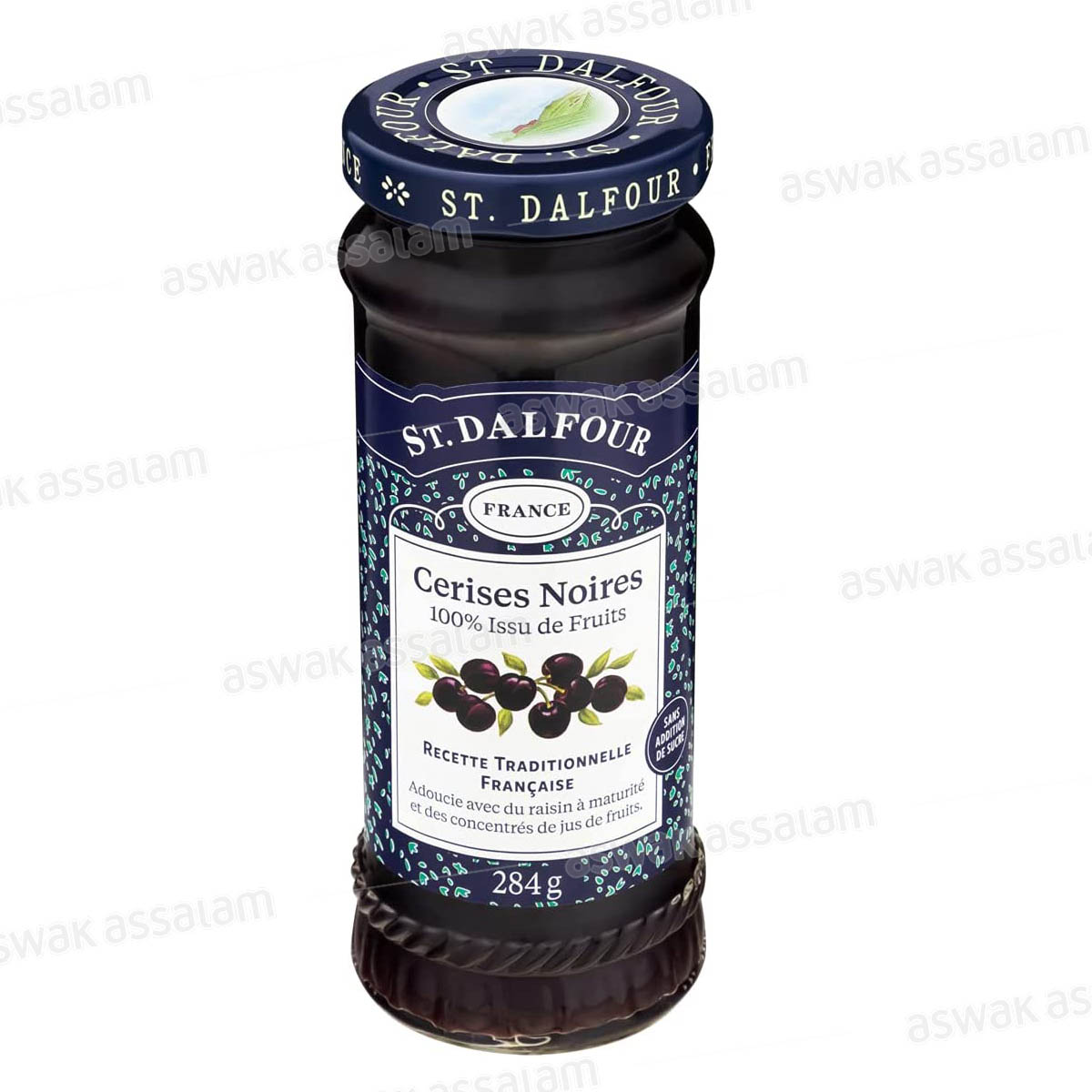 CONFITURE CERISE NOIRE SANS SUCRE 284G ST DALFOUR