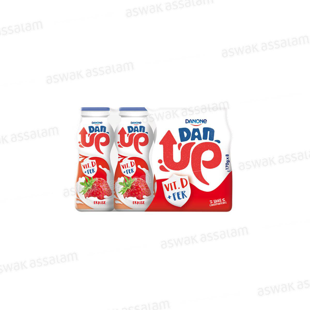 YAOURT A BOIRE DANUP FRAISE 8*170G PACK DANONE