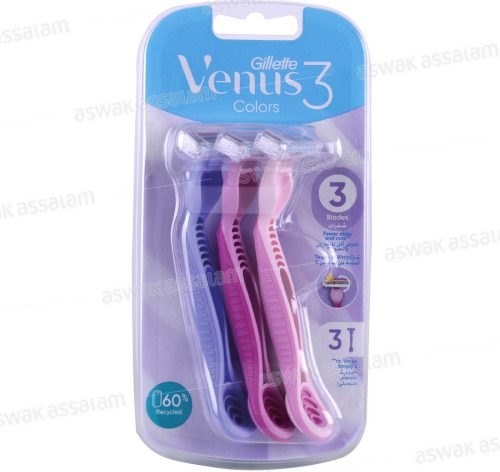 RASOIR VENUS COLORS SIMPLY 3 LAMES 3 UNITES GILLETTE