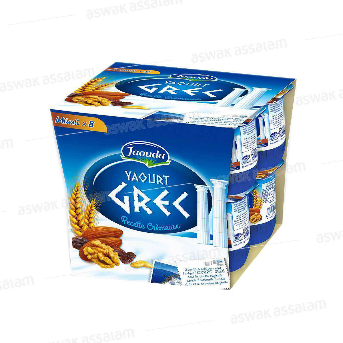 YAOURT GREC MUESLI 8*110G PACK JAOUDA