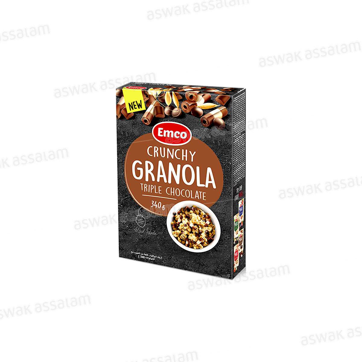 CRUNCHY GRANOLA TRIPLE CHOCOLAT 340G EMCO