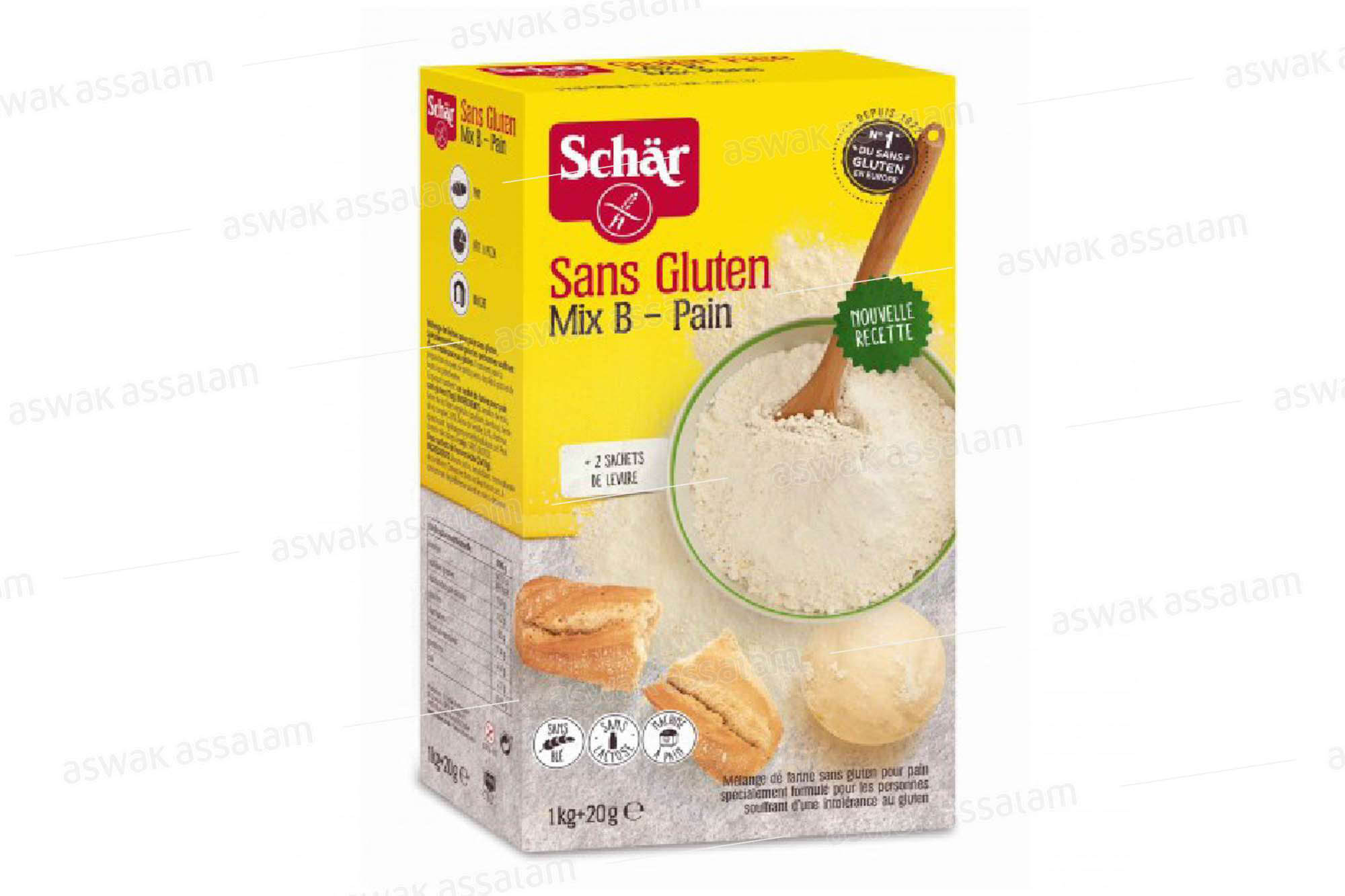 FARINE MIX B SANS GLUTEN SPECIAL PAIN 1KG SCHAR