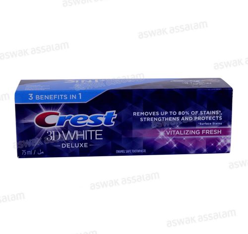 DENTIFRICE 3D WHITE DELUXE VITALIZING FRESH 75ML CREST