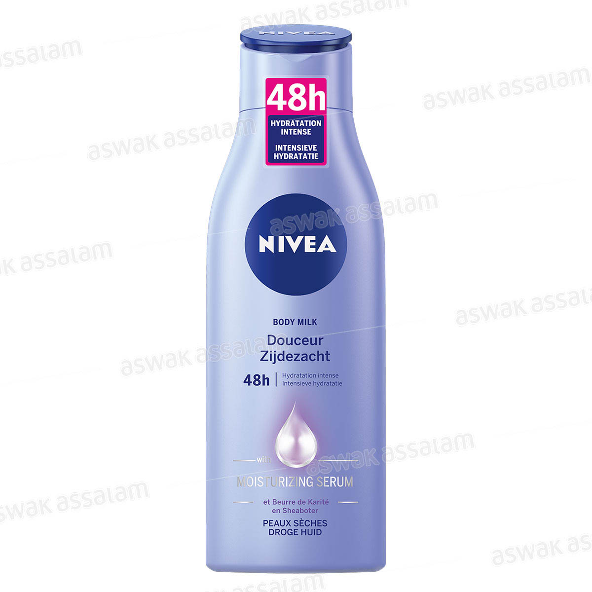 LAIT CORPS DOUCEUR HYDRATATION INTENSE AU BEURRE DE KARITE POUR PEAUX SECHES 250ML NIVEA