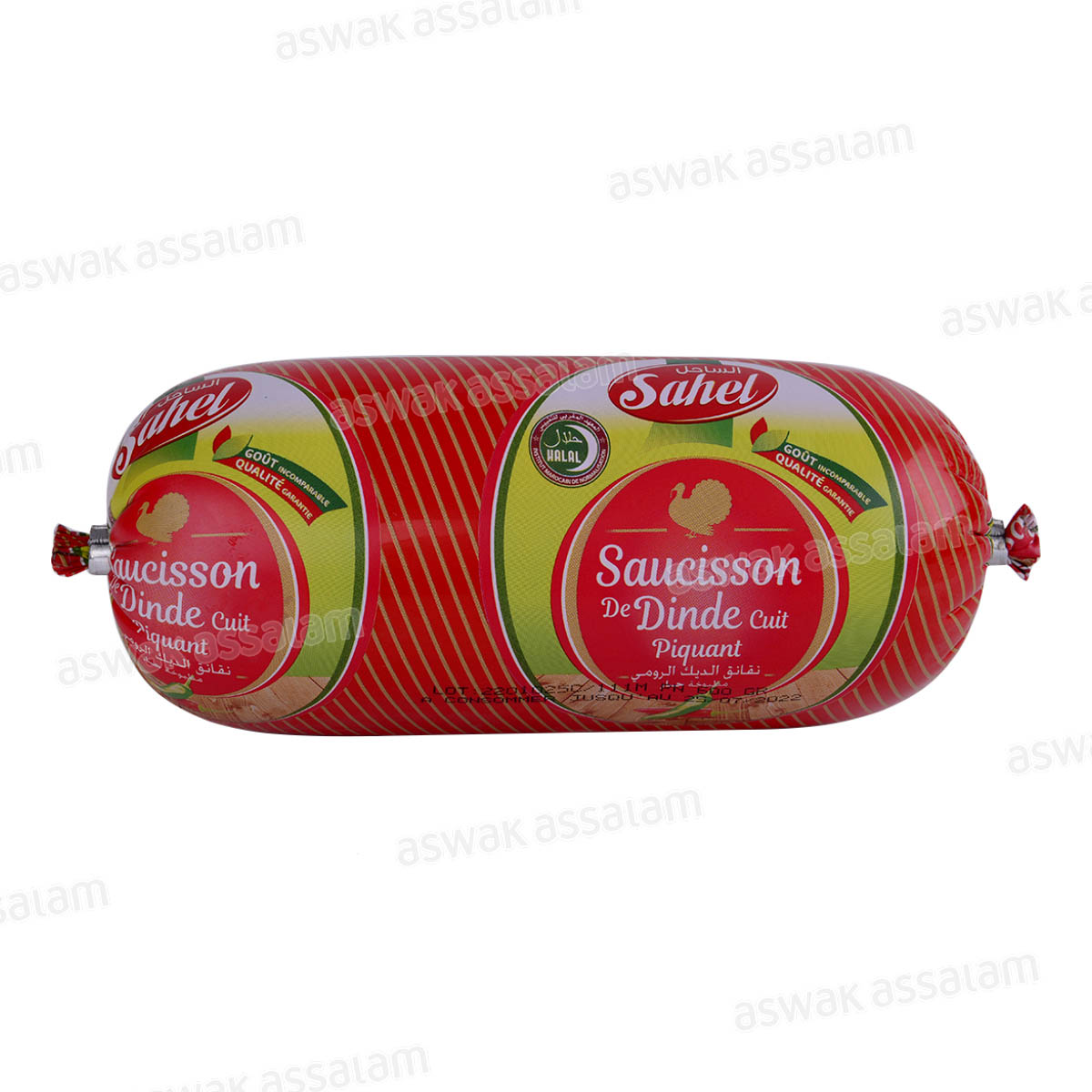 SAUCISSON DE DINDE PIQUANT 600G SAHEL