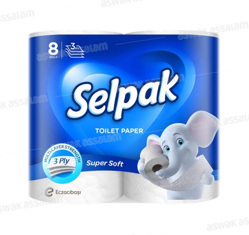 PAPIER HYGIENIQUE 3 PLIS 8 ROULEAUX SELPAK