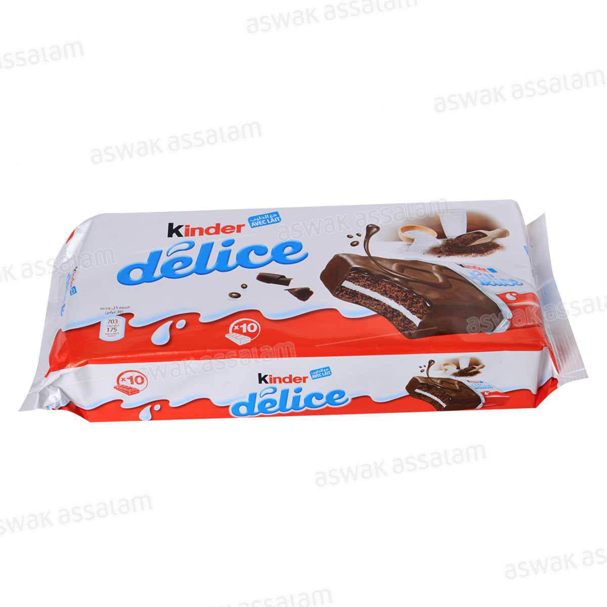GATEAU CACAO FOURRE AU LAIT 10 UNITES X 39G KINDER DELICE