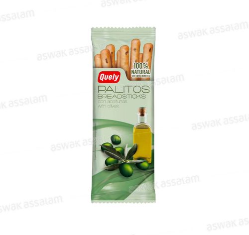 PAIN STICK AUX OLIVES NOIRES 100% NATUREL 50G QUELY