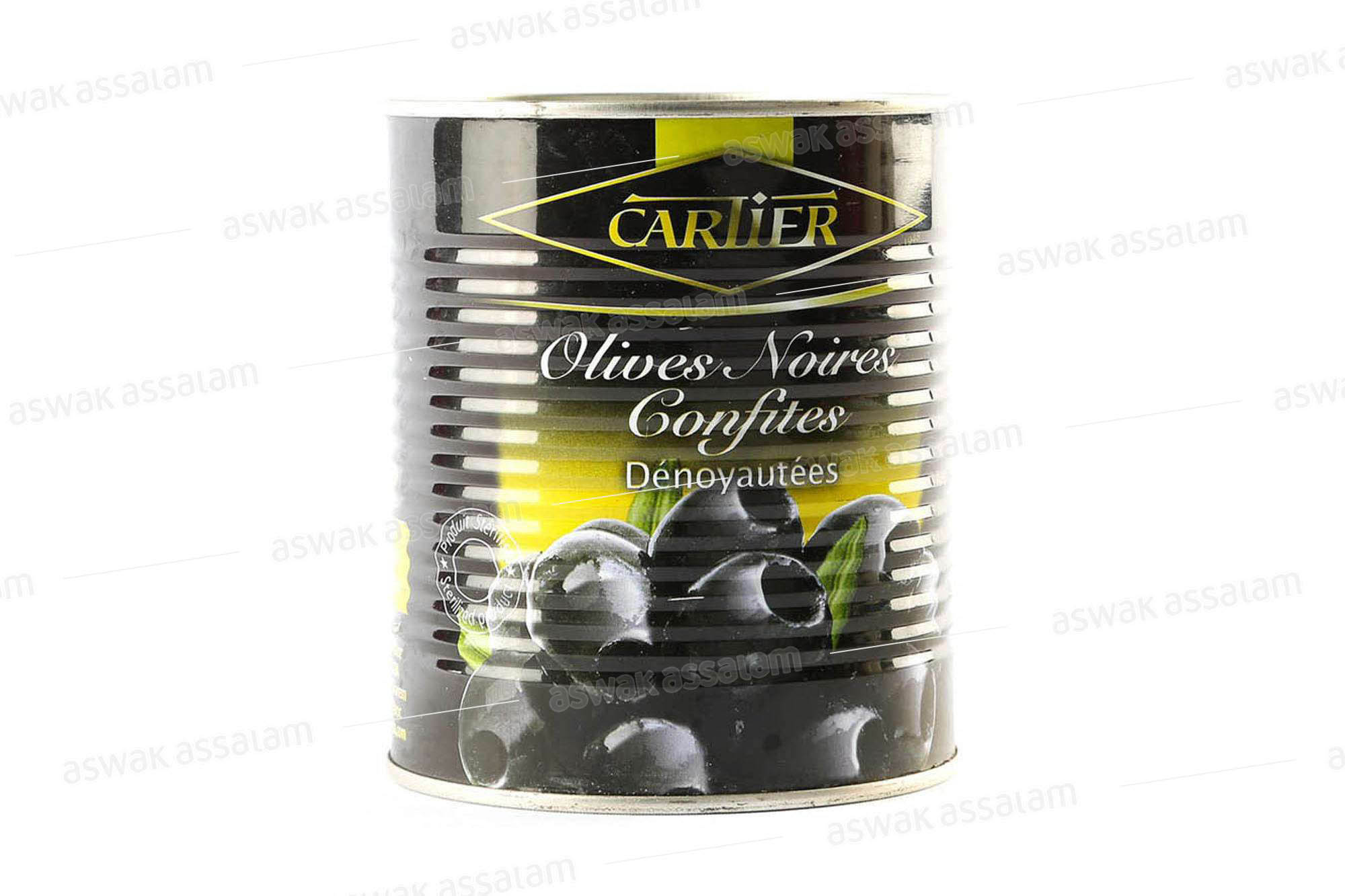 OLIVES NOIRES DENOYAUTEES 340G CARTIER