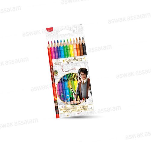 12 CRAYONS DE COULEUR HARRY POTTER MAPED