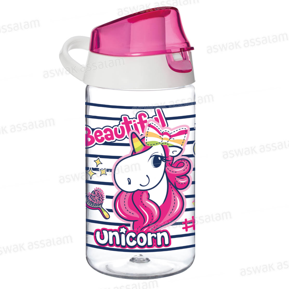 BOUTEILLE A EAU EN PLASTIQUE 520ML LICORNE