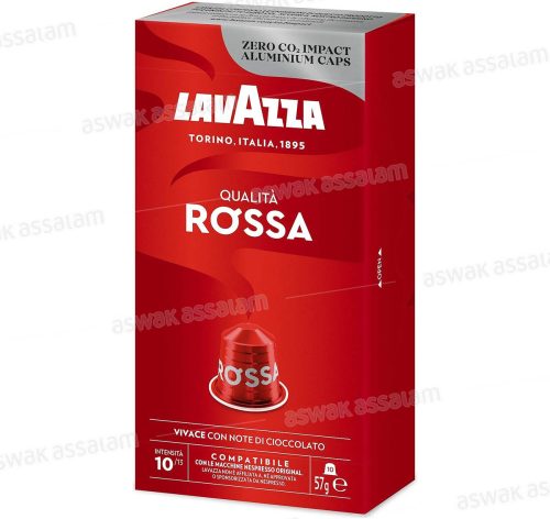 CAFE ESPRESSO QUALITA ROSSA INTENSITE 10 BOITE 10 CAPSULES LAVAZZA