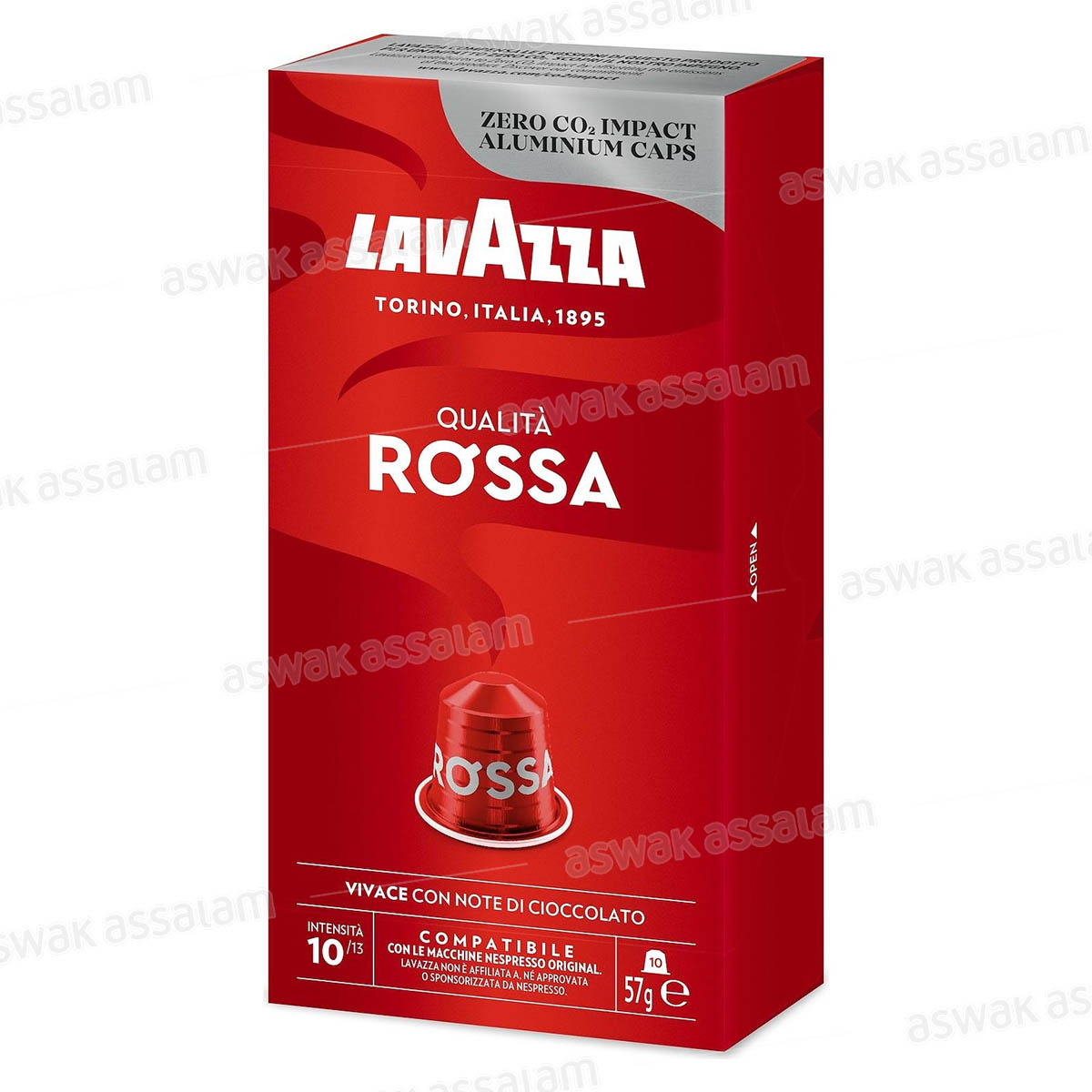 CAFE ESPRESSO QUALITA ROSSA INTENSITE 10 BOITE 10 CAPSULES LAVAZZA