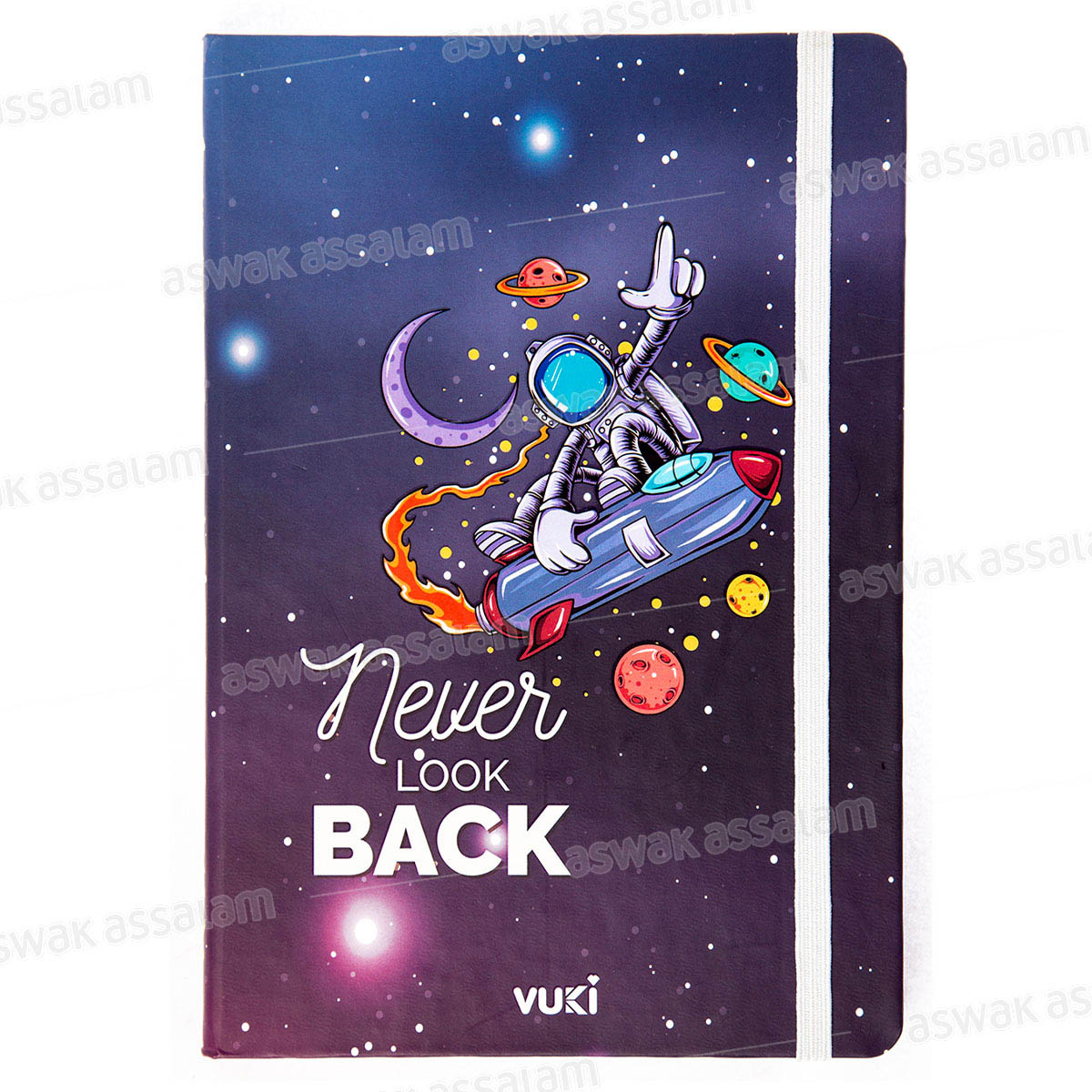 NOTEBOOK MOTIF ASTRONAUTE 19*13*1,5CM 80 PAGES VUKI