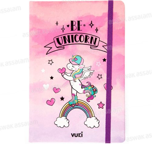 NOTEBOOK MOTIF LICORNE 19*13*1,5CM 80 PAGES VUKI