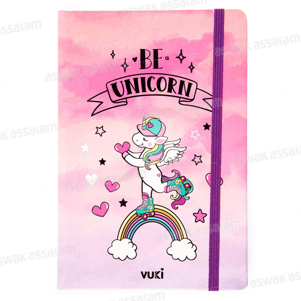 NOTEBOOK MOTIF LICORNE 19*13*1,5CM 80 PAGES VUKI