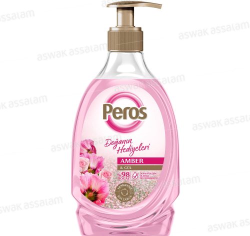 SAVON LIQUIDE A LA ROSE ET AMBRE 400ML PEROS