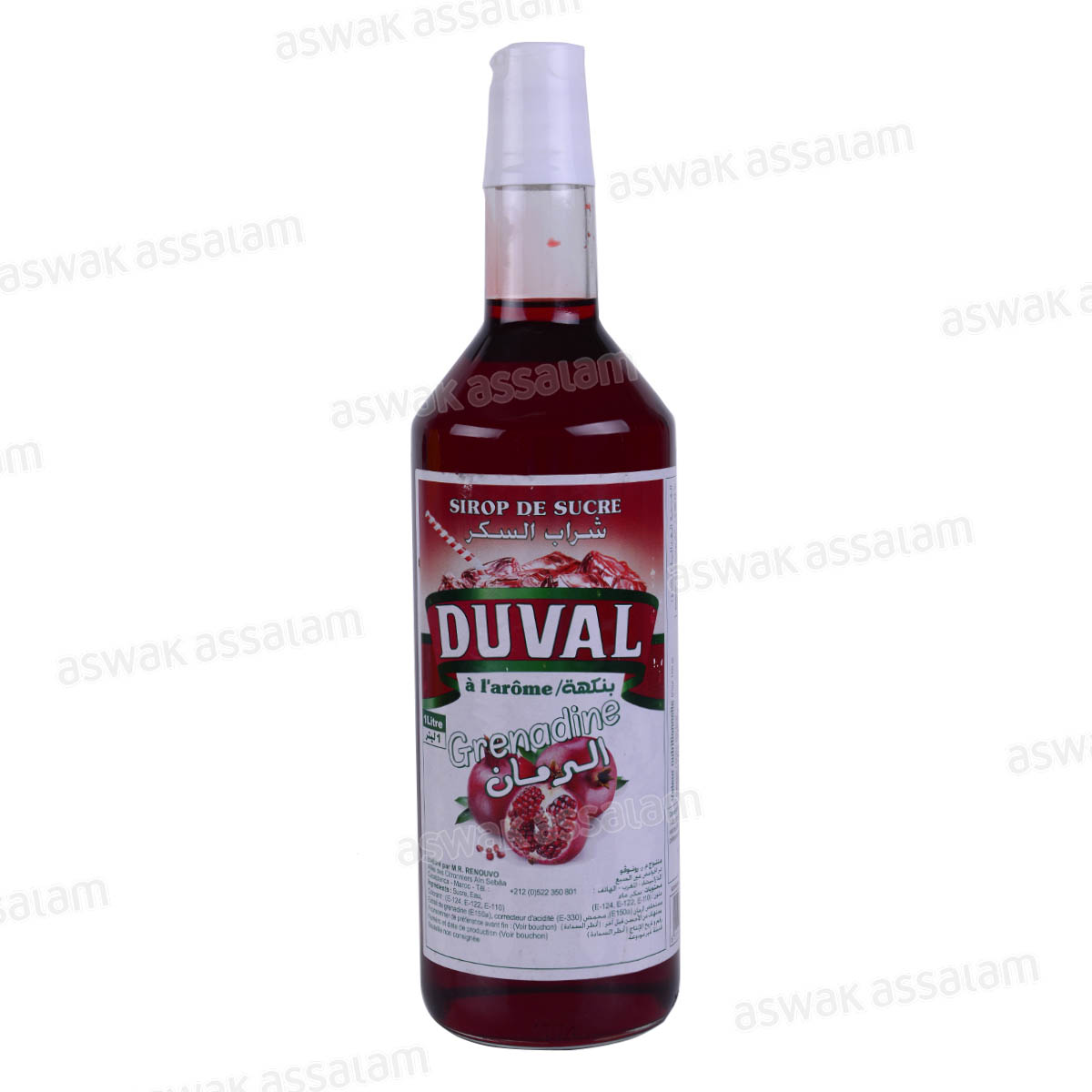 SIROP DE SUCRE AROME GRENADINE 1 L DUVAL