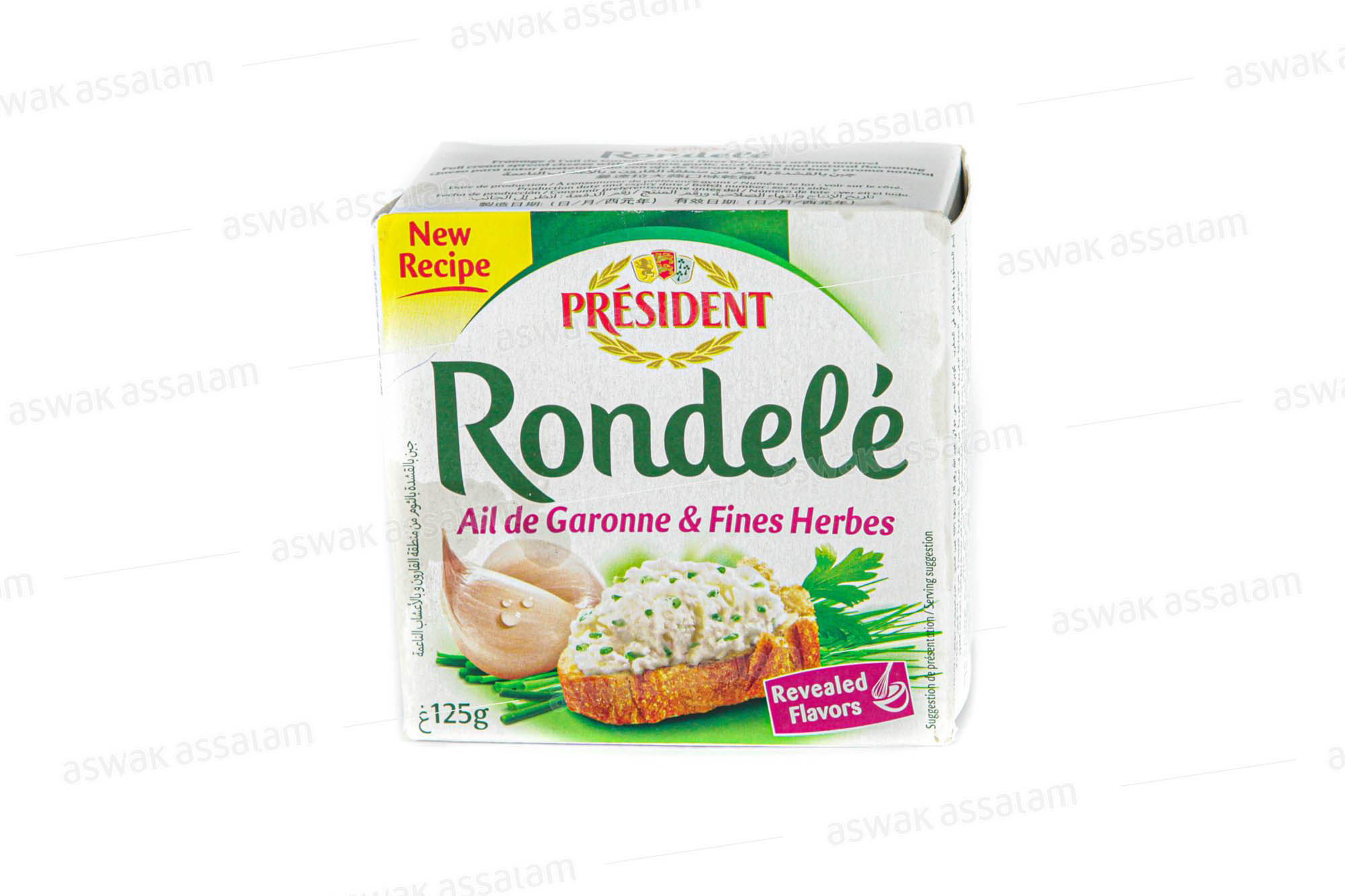 FROMAGE A TARTINER AIL & FINES HERBES 125G RONDELE PRESIDENT