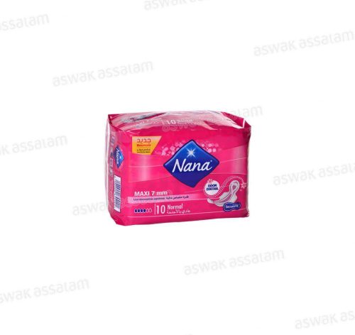 SERVIETTES HYGIENIQUES MAXI CLIP NORMAL PAQUET DE 10 NANA