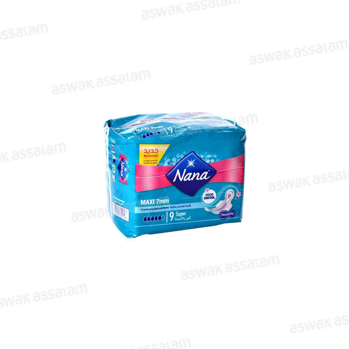 SERVIETTES HYGIENIQUES MAXI CLIP SUPER PAQUET DE 10 NANA