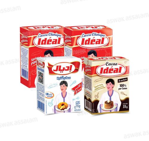 LOT DE 2 LEVURES CHIMIQUES + 1 SUCRE VANILLE + 1 POUDRE CACAO IDEAL (LIVRET DE RECETTES GRATUIT)