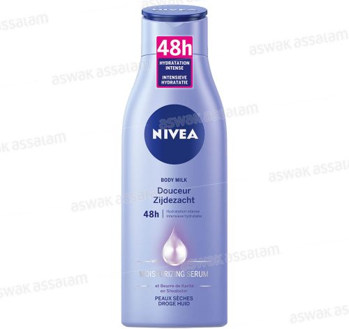 LAIT CORPS DOUCEUR HYDRATATION INTENSE AU BEURRE DE KARITE POUR PEAUX SECHES 250ML NIVEA
