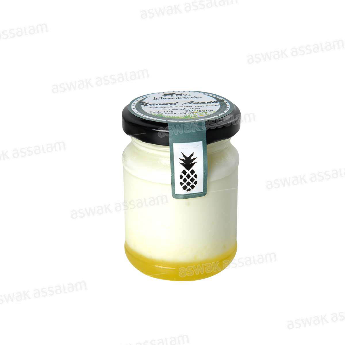 YAOURT BRASSE BIO SUR LIT D'ANANAS 125G LA FERME DE BOUSKOU