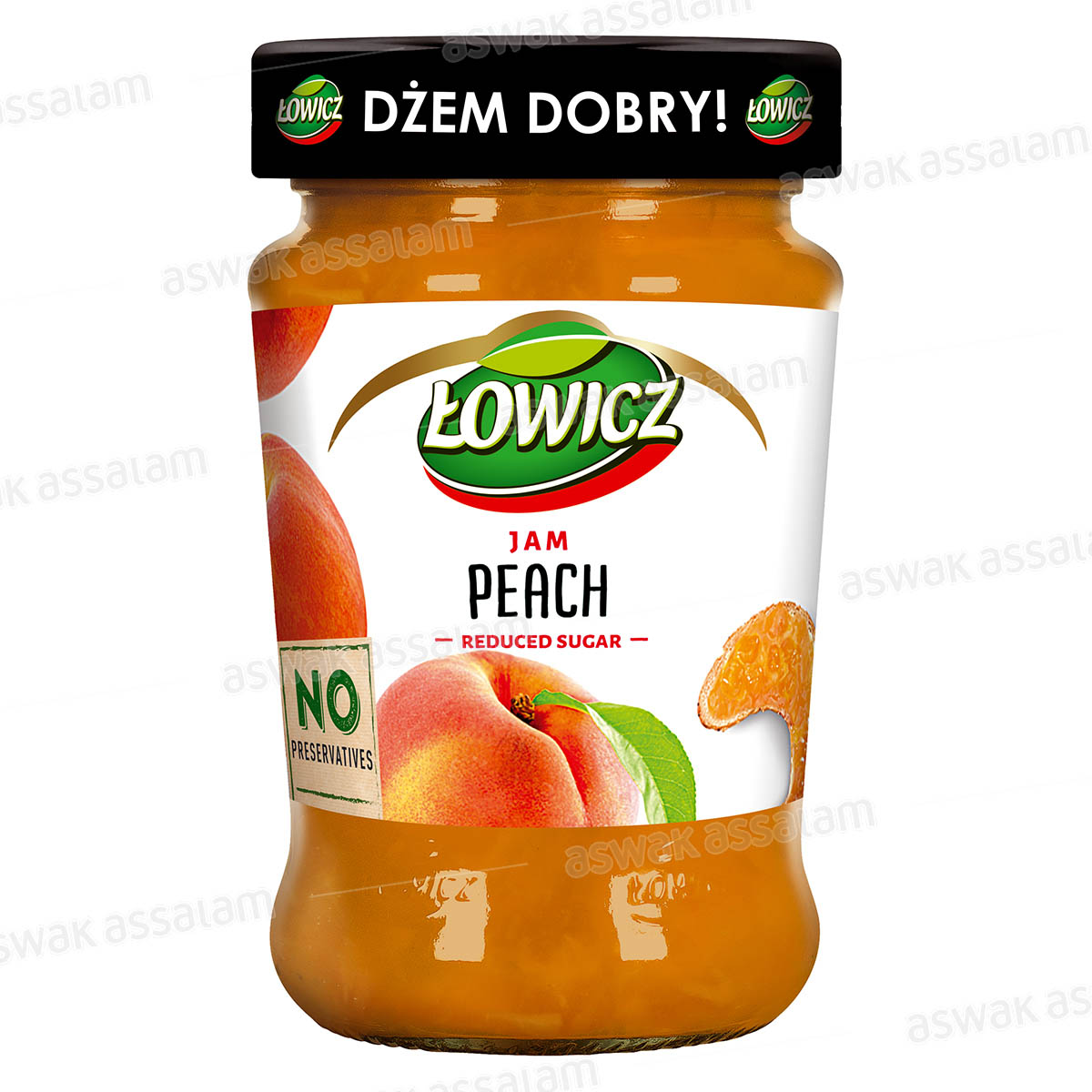 CONFITURE PECHE SUCRE REDUIT 280G LOWICZ