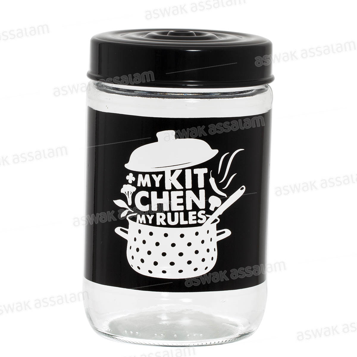 BOCAL DE CONSERVATION EN VERRE DECORE 660ML MY KITCHEN MY RULES