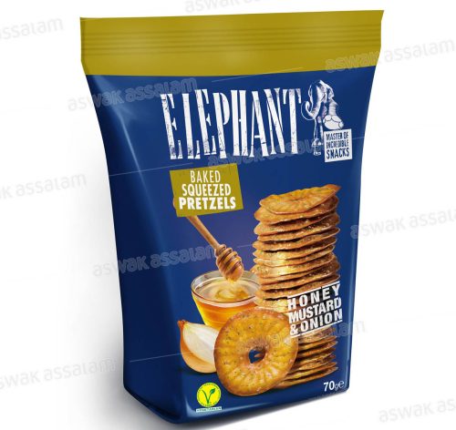 BRETZEL SAVEUR MOUTARDE OIGNON ET MIEL 70G ELEPHANT