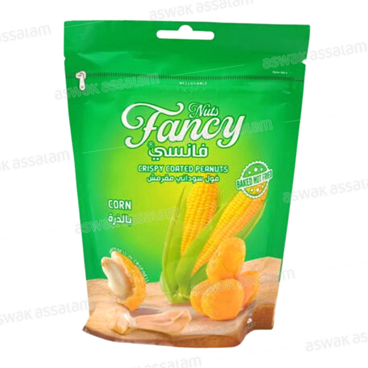 CACAHUETES GRILLEES ENROBEES SAVEUR MAIS 120G FANCY