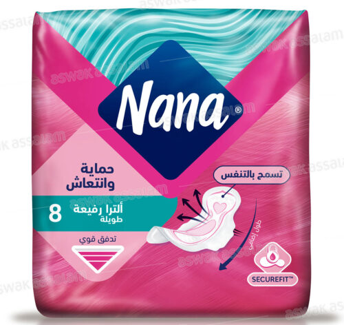 SERVIETTES HYGIENIQUES ULTRA SUPER PAQUET DE 8 NANA